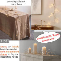 48 LED De Vinagre De Birka Luces De Poder Batería Artificial Ramas De Decoración Para Navidad Chimeneas Mesas Interiores Y Exteriores - details 0
