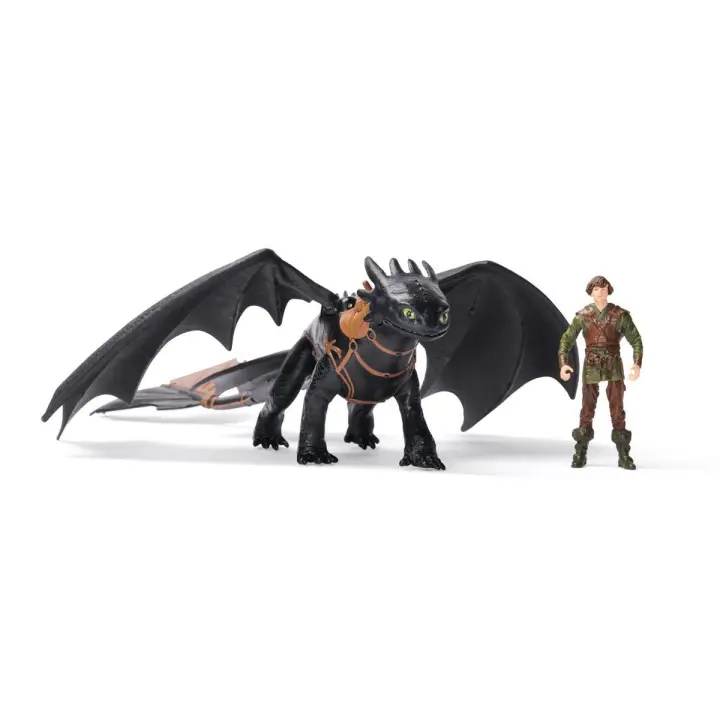 SPIN MASTER - Dreamworks Dragons - Pack Figura Dragón y Vikingo: Desdentao y Hipo de Cómo Entrenar a Tu Dragón - Figuras de Acción Articuladas - 6074007 - Juguetes Niños 4 Años + - Regalo Niño 4 Años + - 1