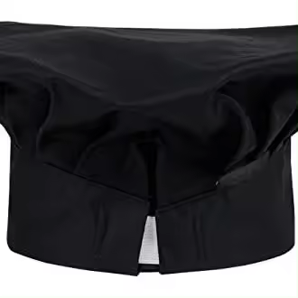 Gorro de chef ajustable y elástico para adultos, ideal para Cocinar en casa o en La Cocina, color Negro. - 1