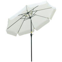 Outsunny Sombrilla de Jardín Ø266x248,5 cm Protección UV50+ Parasol de Aluminio Inclinable con Techo de Ventilación y Manivela para Terraza Balcón Exterior - details 0