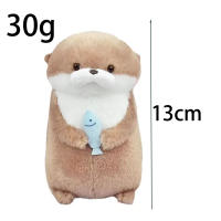 Llavero De Peluche De Erizos De Agua Sosteniendo Peces Juguetes Pequeños Para Bolso De Escuela Monedero Regalos Unisex 11cm - details 1