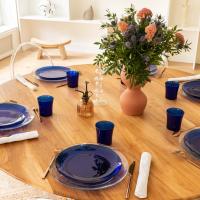MAXHOME-Platos Duralex Lys Saphir Azul, Platos de Postre,Ensaladera,Platos Hondos, 4 piezas - details 4