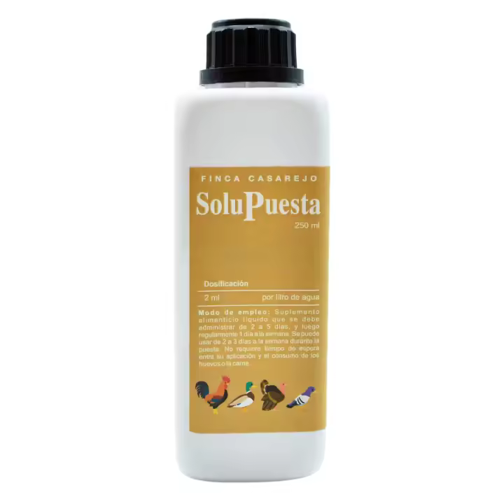 FINCA CASAREJO Suplemento Alimenticio Gallinas y Otras Aves de Corral - Solupuesta 250 Ml - Mejora la Calidad de los Huevos - 1