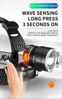 Linterna Frontal LED Super Brillante Con Lámpara XHP90 Impermeable Y Pantalla De Potencia Para Exploración Caza Pesca - details 3