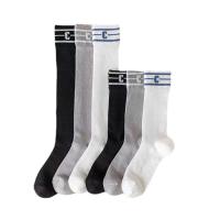 Medias Largas De Golf Con Letra C En Malla Elástica Para Mujer Medias De Rodilla Coreanas JK Medias Algodón Transpirables Para Deporte Y Comodidad - details 4