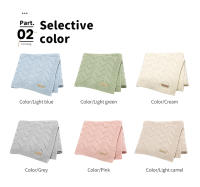 Mantas de Algodón tejadas para Bebe, cochecito para recién nasido, envoltura para envolver, Fashion a Cuadros sólidos, ropa de Cama para Niño y Niña, colcha calada de - details 6