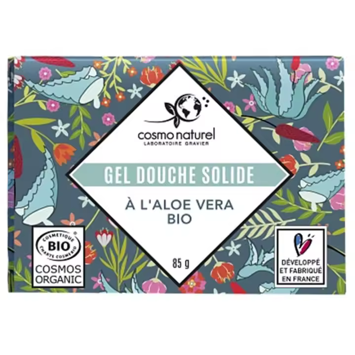Gel de ducha sólido ecológico de Aloe vera 85g Cosmo Naturel - 1