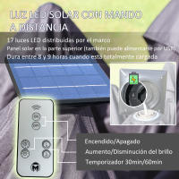 Outsunny Carpa Plegable con Luces LED 3,3x3,3 m Cenador de Jardín con Control Remoto 4 Paredes Laterales de Malla Altura Ajustable y Bolsa de Transporte para Patio Fiestas Beige - details 3