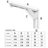 KAK 2pcs Soporte Plegable Para Estante De Acero Inoxidable Resistente Espacio Ahorrador Para Mesa Accesorio DIY De Trabajo - details 17