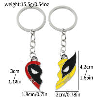 Llavero Mavel Deadpool Y Wolverine Mejores Amigos Conjunto De Llaveros Coincidentes Para Hombres Y Mujeres Joyería De Cosplay Regalo - details 0