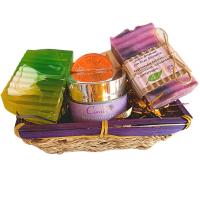 Cesta Regalo Mimbre o Tela (según disponibilidad) Cosmética Ecológica. Pumarshop Cinnia Natura. Crema Facial Ecológica, Jabones Artesanos, Crema de Manos. Envuelto para Regalo Sin Coste Adicional - details 0