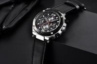 Reloj De Pulsera Deportivo Multifuncional Para Hombre BENYAR 2023 Cronógrafo De Cuarzo Resistente Al Agua 30M Con Manos Luminosas Y Calendario Completo Material De Correa De Cuero - details 17