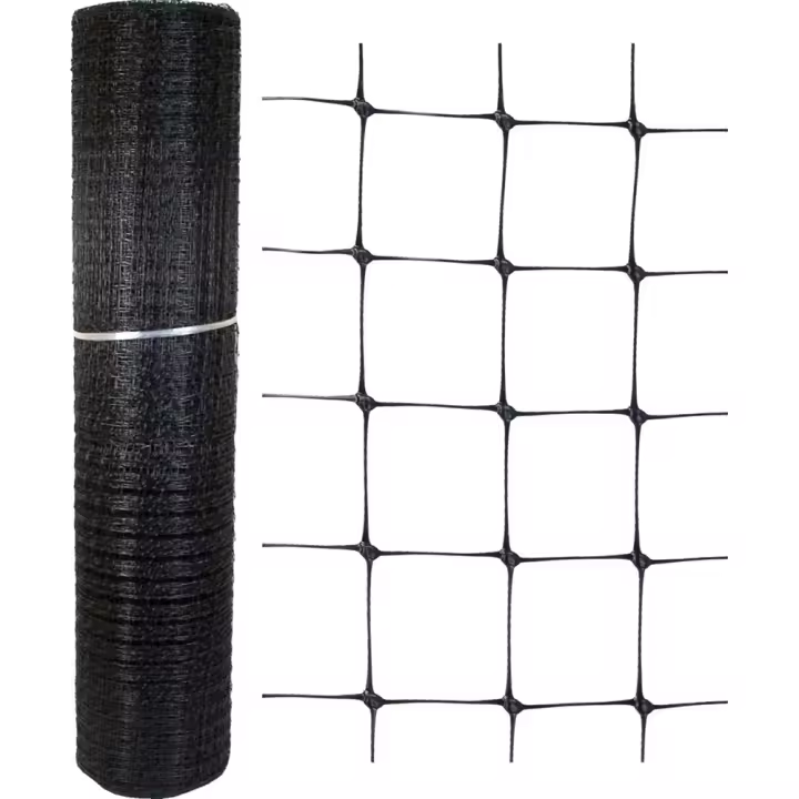 Orework Malla Avícola Plástica 19x19 Mm Negro 1x200 M para Gallineros y Jardín - 1