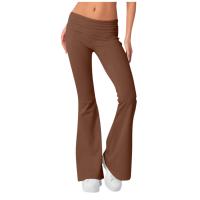 Pantalones Largos Para Mujer Leggings Elásticos De Talla Alta Estilo Athleisure Yoga Fitness Pantalones Bell Bottoms Para Verano - details 5
