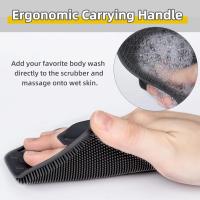 Cepillo De Baño De Silicona Exfoliante Portátil Con Montaje En Pared Para Lavar Cabello Y Masajear El Cuerpo Y La Cara - details 4