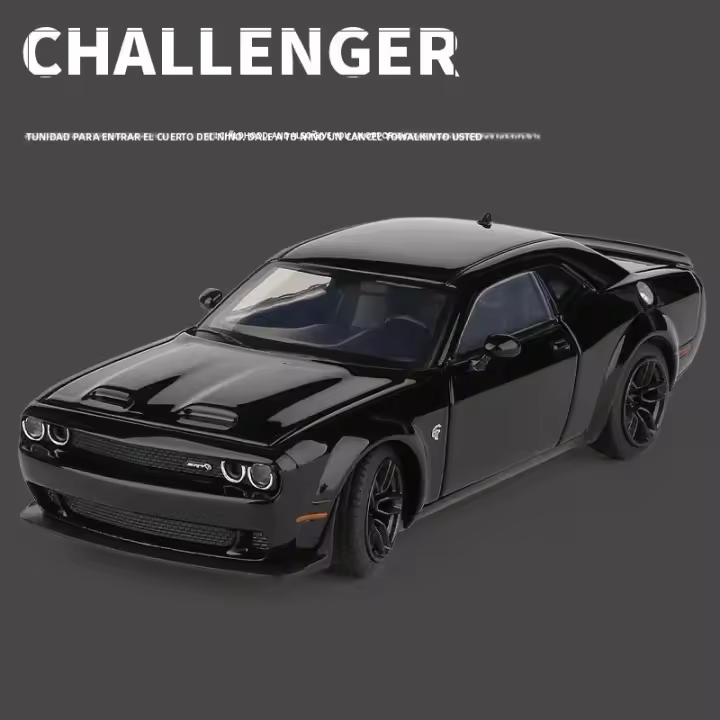 Modelo De Coche Deportivo Dodge Challenger SRT De 1:32 En Aleación De Metal Con Sonido Y Luz Juguete Para Niños Regalo De Coche Muscular - 1