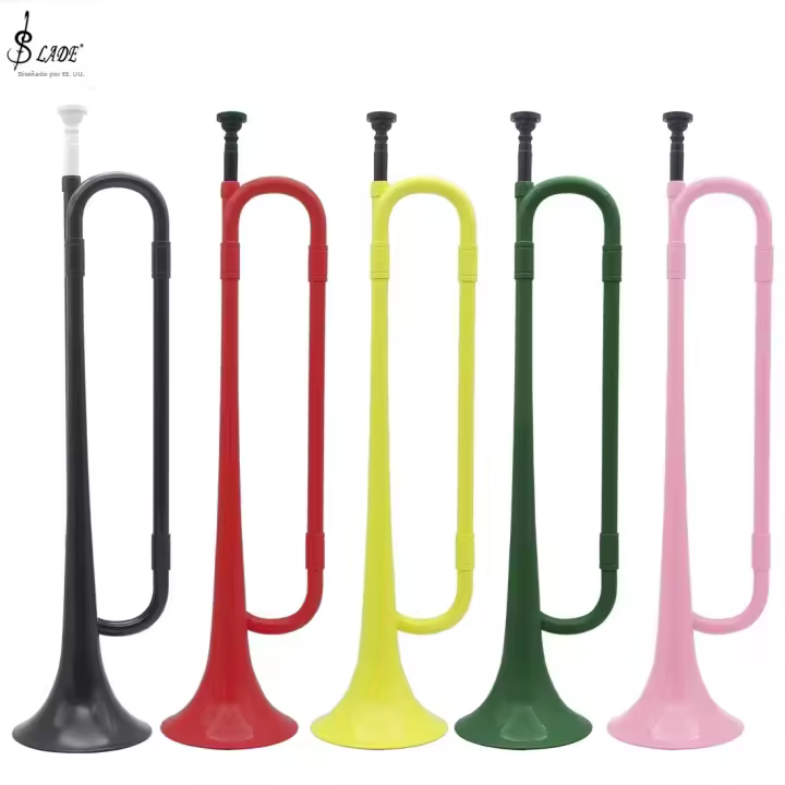 Trumpet Multibuho B Flat De Plástico Para Escuela Y Bandas Infantil Con Boquilla Instrumento Musical Regalo Para Niños - 1