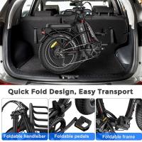 Bicicleta Eléctrica Plegable Fafrees F20 Max, Neumáticos Anchos de 20"x4.0", Motor sin Escobillas de 500W, Velocidad Máxima de 25Km/h, Frenos de Disco Delanteros y Traseros, Cambio SHIMANO de 7 Velocidades, Capacidad Máxima de 150 Kg - Azul Aurora - details 9