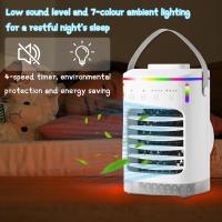 Enfriador de aire, aire acondicionado portátil, enfriador evaporativo 4 en 1, ventilador con rociador y luz nocturna a color. - details 2