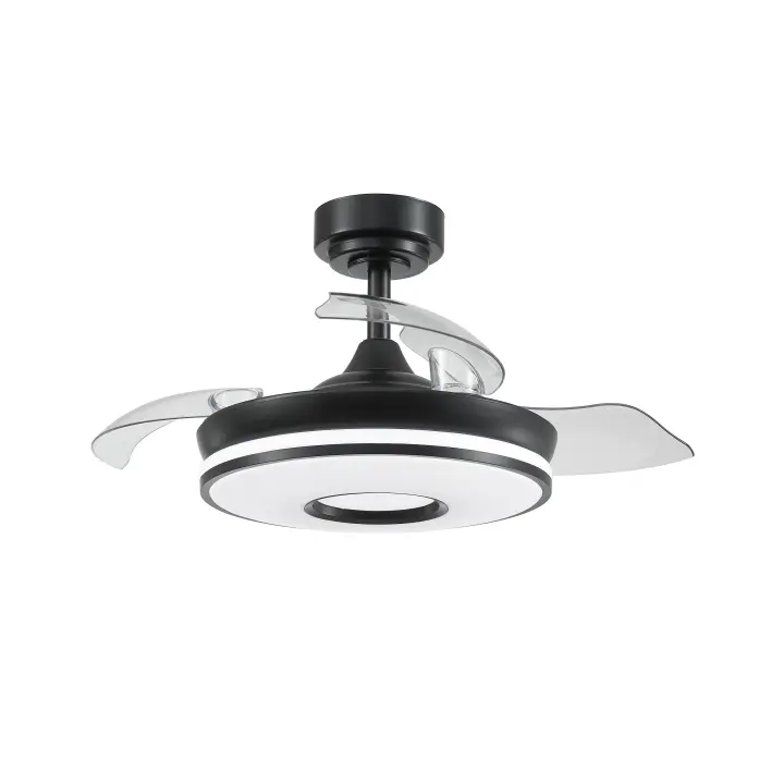 Fabrilamp Ventilador Dc Dani 48w 4800lm Negro 3aspas 6velocidades 91d 3000-4000-6000k Remoto+memoria+temporizador - 1