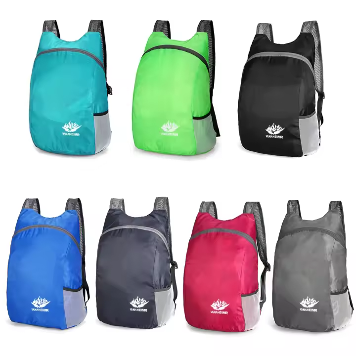 Mochila Ligera Plegable Y Plegable 15L Para Hombres Y Mujeres Bolsa De Deporte Y Viaje Mochila De Día Para Senderismo Material De Nylon - 1