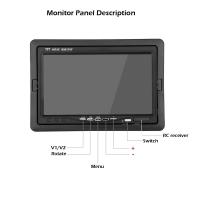Monitor De Coche HD 7 Pulgadas Pantalla TFT LCD 1024X600 Con Cámara Trasera Para Seguridad Doméstica CCTV 12V/24V Pantalla Retrovisor - details 4