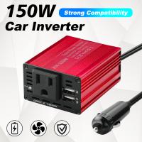 Inversor De Potencia Para Coche 150W Onda Senoidal Pura Enchufe Estadounidense Salida 110V 1A / 2.1A Puerto USB Carga Rápida Adaptador De Voltaje Multifuncional - details 1