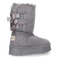 PuntoSalao Botas australianas altas de plataforma lazos para mujer color gris : lasbotas australianas de plataforma lazos para mujer color grisson las más cómodas y calentitas vuelven a estar de moda - details 1