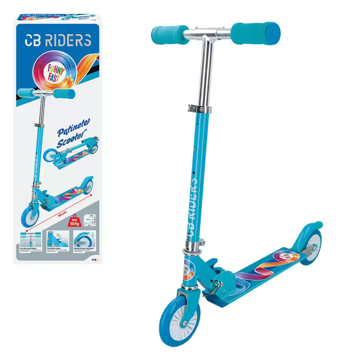 Patinete 2 ruedas azul plegable CB Riders - 1