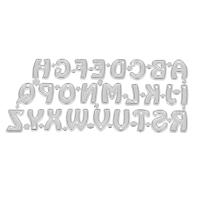 Cortadores De Letras A-Z Para Manualidades DIY Álbumes De Fotos Tarjetas Y Artesanía Corte De Metal Color Plateado Blanco - details 10