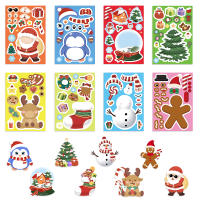 Puzle Navideño De Santa Claus Con Pegatinas Impermeables Para Niños Juego De Rompecabezas DIY Decoración De Fiesta Infantil - details 0