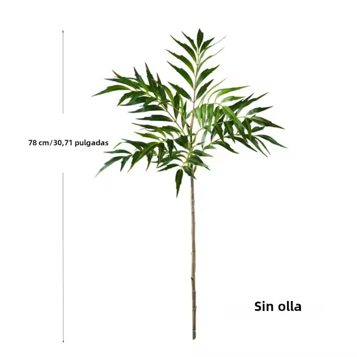 Arbol Artificial Grande De 78-140cm Hojas De Nandina Y Palma Real Tacto Planta De Bambú Falso Para Decoración De Jardín Oficina Y Hogar - 1