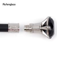 Bastón De Moda Blanco Y Negro Diamante Elegante Para Caballeros Cosplay Cane Con Punta De Goma 93cm Accesorio De Caminata - details 8