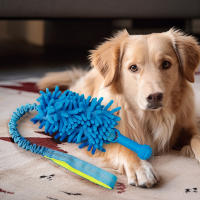 Juguete Interactivo Para Perros 1pc Peluche Resistentes Al Masticar Con Bola De Cordón Para Aliviar La Boredom yEducación - details 10