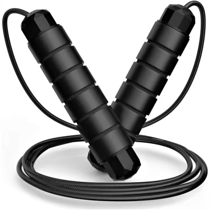 Cuerda para Saltar Ajustable para Hombres, Mujeres y Niños  Negro - 1
