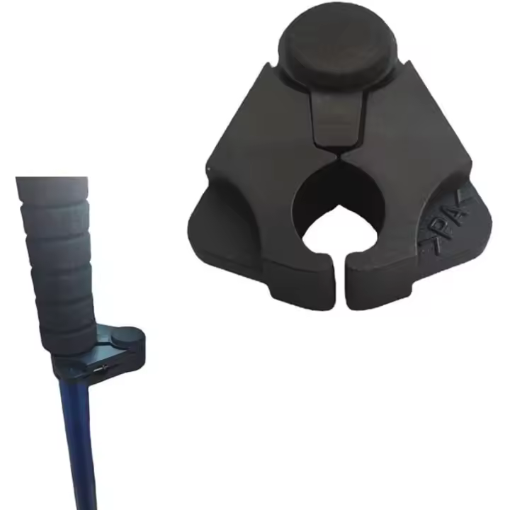 2 piezas de soporte para bastón, clips de soporte para bastón, soporte de abrazadera, gancho de apoyo para bastones de aluminio livianos, bastón plegable desplazado, cuelgue su bastón en la mesa, escritorio o mostrador. - 1