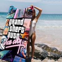 Toalla De Playa GTA 5 Grand Theft Auto Anime Absorbente Y Suave Para Niños Regalo Ideal Para Viajes Camping Gimnasio Tamaño 30x60 Cm - details 8