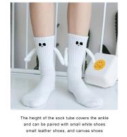 Calcetines Interactivos De Expresión Divertida Para Mujer De Medio Tamaño Calcetines Magnéticos Para Padres E Hijos Amantes Y Amigos - details 4