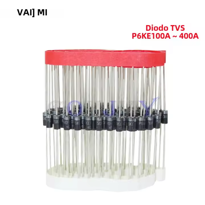 10PCS TVS Diode P6KE Serie Con Corriente Máxima De 250A Voltaje Máximo De Reversa Variable Para Componentes Electrónicos - 1