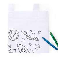 Bolsa de merienda para niños con 5 ceras de colores para colorear. Regalos infantiles para dar en fiestas de cumpleaños, colegios, guarderías, Bodas, Bautizos, Comuniones y eventos con niños.. - details 1