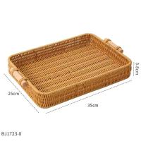 Bolsa De Almacenamiento Creativa Hecha a Mano En Rotura De Algodón Con Asa De Madera Tenedor Para Panadería Y Frutas - details 0