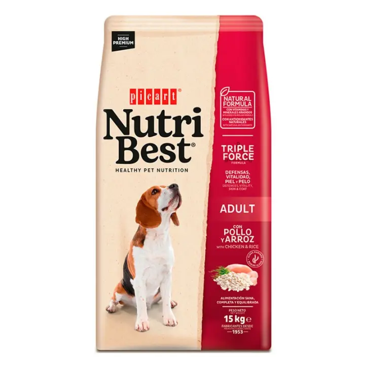 Picart NutriBest Adult Pollo y Arroz 15 Kg - 1