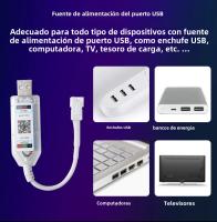 Tira De LED RGBIC Con Control De Voz Bluetooth Y Tiempo De Fondo De Fuegos Artificiales Coloridos USB Para Ambiente Y Música - details 8