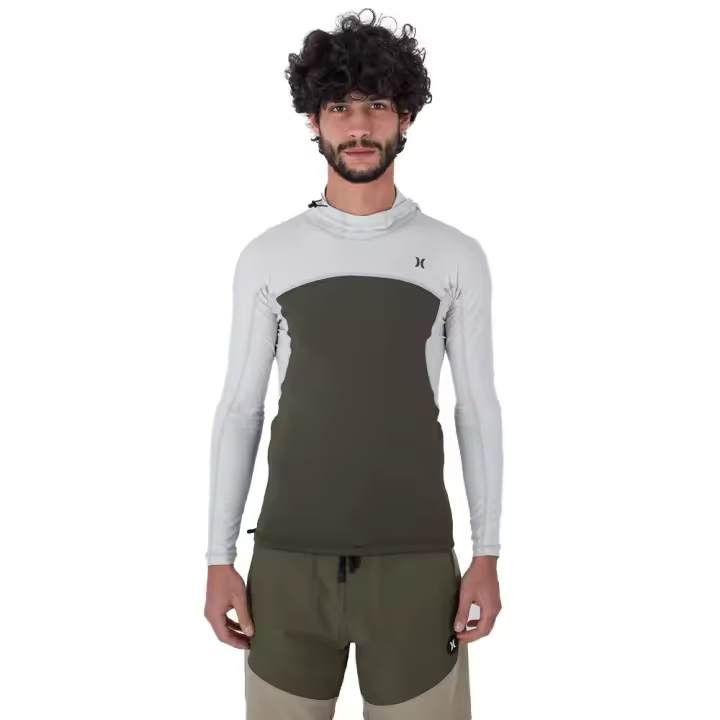 Hurley Camiseta De Surf De Manga Larga Coast Guard Hooded - 1