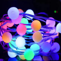 Cadena De Luces LED RGBIC Bluetooth 5V Con Controlador De Música Y App IP65 Impermeable Para Decoración De Jardín Camping Atmosfera - details 7