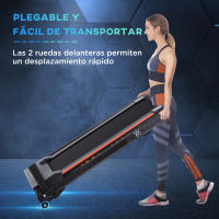 HOMCOM Cinta de Andar Plegable Cinta de Correr 1-6 km/h con Botón de Emergencia Pantalla LCD Mando a Distancia Potencia de Motor 500W Ahorra Espacio 105x56x108,5 cm Negro - details 3