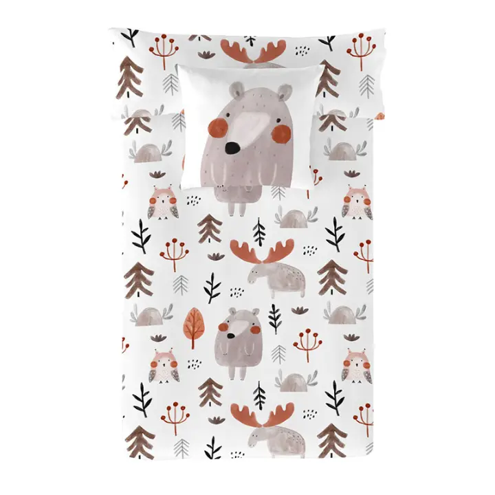 FUNDA NORDICA INFANTIL 100% ALGODÓN alm est WILD FOREST ICEHOME - 1