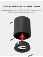 Spotlight LED GU10 Para Techo Montaje En Superficies Cilindro De Lámpara Bajo 220V Foco Iluminación Decorativa Para Dormitorio - details 6