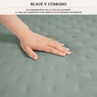 NQT Colcha Monet Fina Reversible para Primavera, Verano 100% Microfibra Multiuso - Cubrecama Extra Suave Incluye Funda de Cojín 50x50cm | Cama 80/90-180x250cm Blanco - details 1