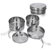 Juego De Cocina Para Camping Y Senderismo En Acero Inoxidable Resistente Al Agua Plegable Con Soporte Para Fogata Ideal Para Picnics - details 7